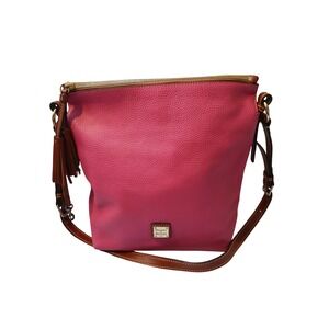 Dooney & Bourke Pebble Grain Hobo shoulder bag in "Hot Pink" or "Fuchsia